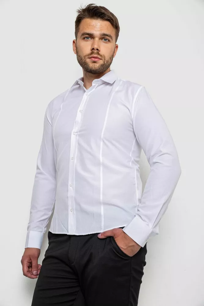 Купити Сорочка чоловіча, колір білий, 214R820 оптом - Фото №3