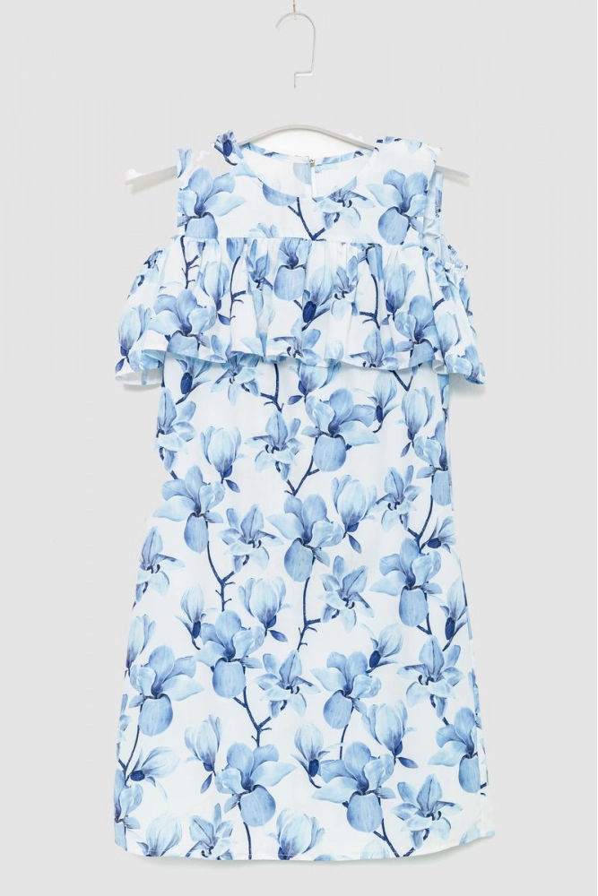 Купити Сукня з принтом  -уцінка, колір сіро-блакитний, 230R24-1-U - Фото №1
