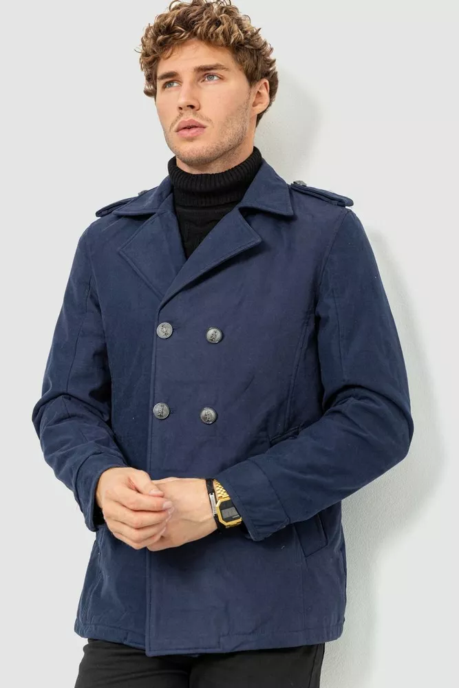 Купити Піджак чоловічий однотонний, колір синій, 182R15172 - Фото №1