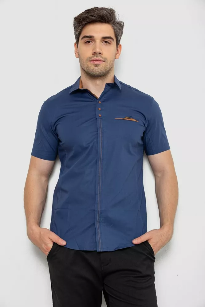 Купити Сорочка чоловіча  класична, колір синій, 214R7010 - Фото №1