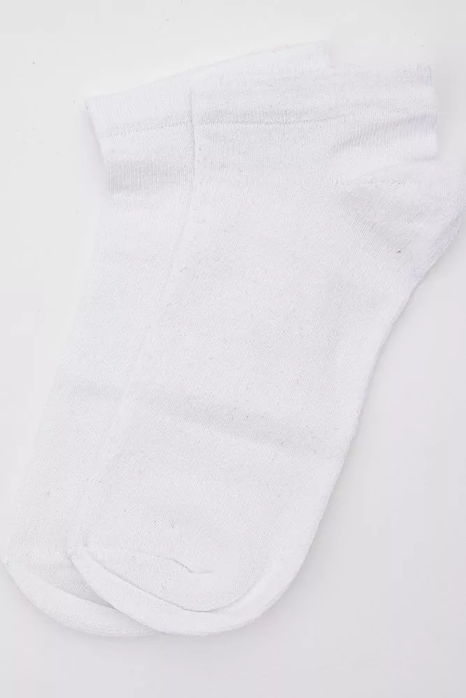 Купити Жіночі короткі шкарпетки, білого кольору, 167R214-1 - Фото №1