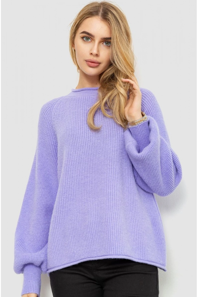 Купити Жіночий светр в'язаний, колір бузковий, 204R161 - Фото №1