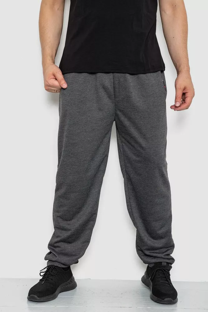 Купить Спорт штаны мужские, цвет темно-серый, 244R41388 оптом - Фото №1
