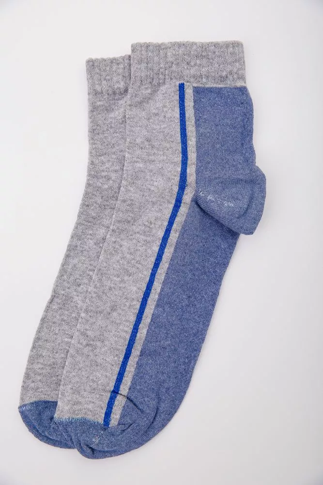 Купити Чоловічі шкарпетки середньої довжини, кольору джинс, 167R314 - Фото №1