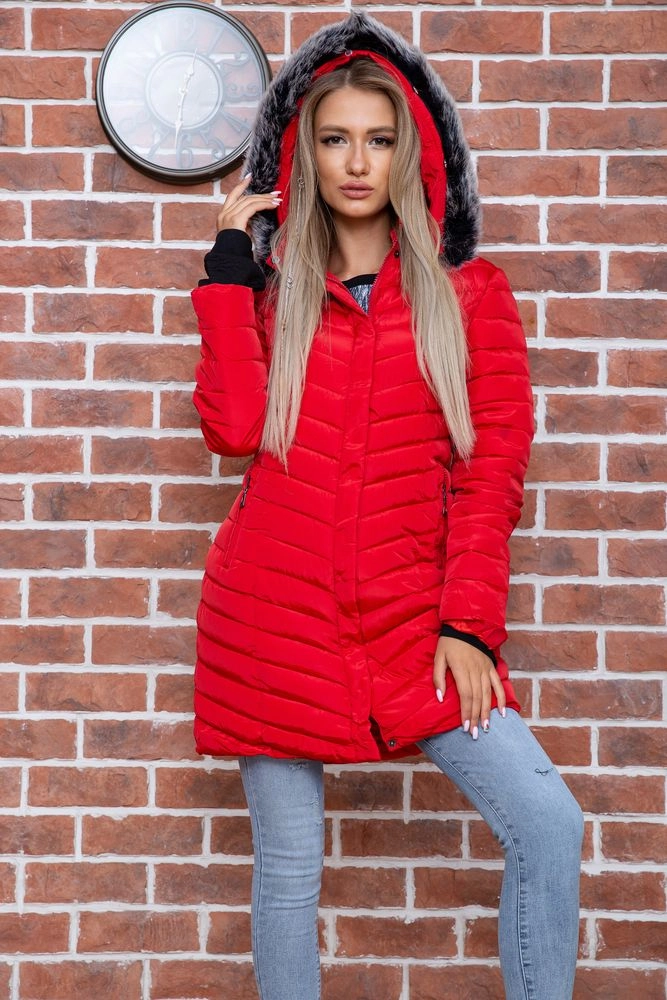 Купити Куртка жіноча демісезонна  -уцінка, колір червоний, 129R2662-3-U-1 - Фото №1