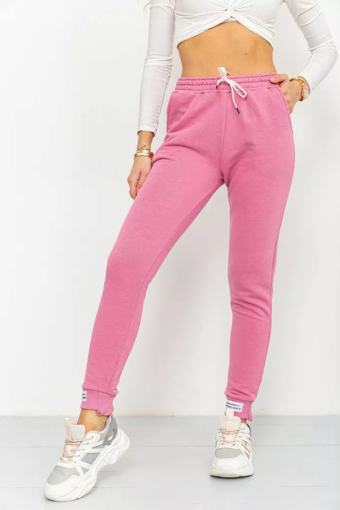 Купити Спорт штани жіночі демісезонні, колір рожевий, 226R025 - Фото №1