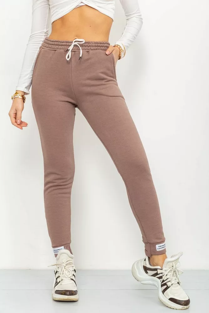 Купить Спорт штаны женские демисезонные, цвет мокко, 226R025 - Фото №1