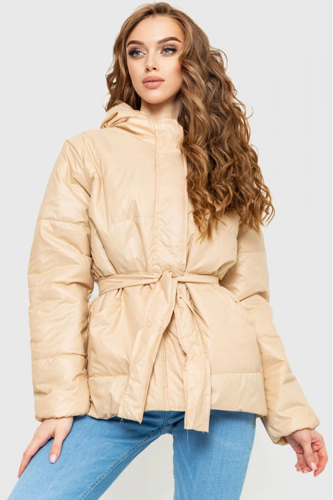 Купить Куртка женская демисезонная, цвет светло-бежевый, 227R013 оптом - Фото №1