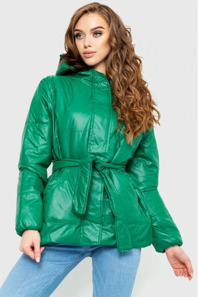 Купити Куртка жіноча демісезонна, колір зелений, 227R013 - Фото №1