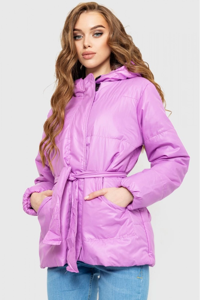 Купити Куртка жіноча демісезонна, колір бузковий, 227R013 оптом - Фото №1