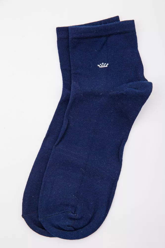 Купити Чоловічі шкарпетки, середньої висоти, темно-синього кольору, 167R354 - Фото №1