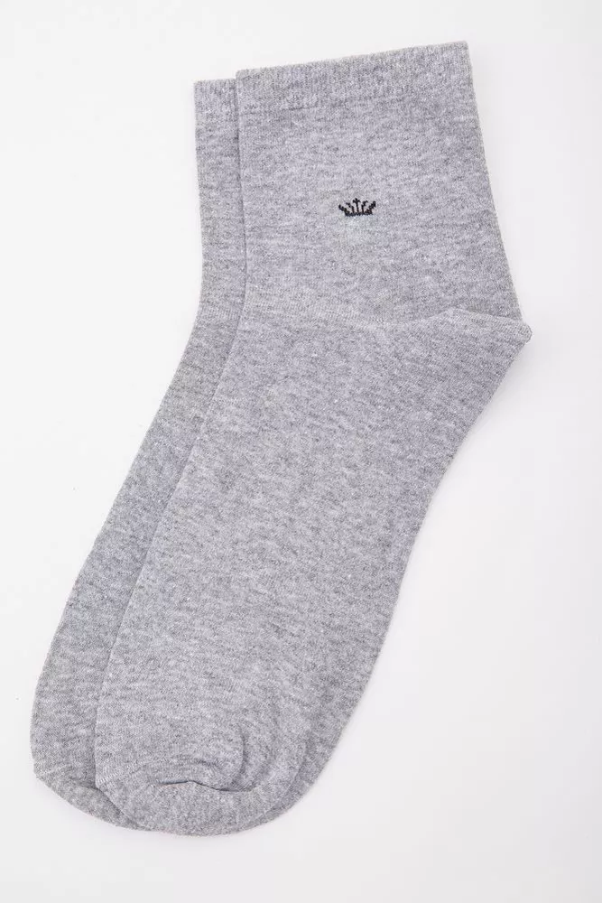 Купить Мужские носки, средней высоты, светло-серого цвета, 167R354 - Фото №1