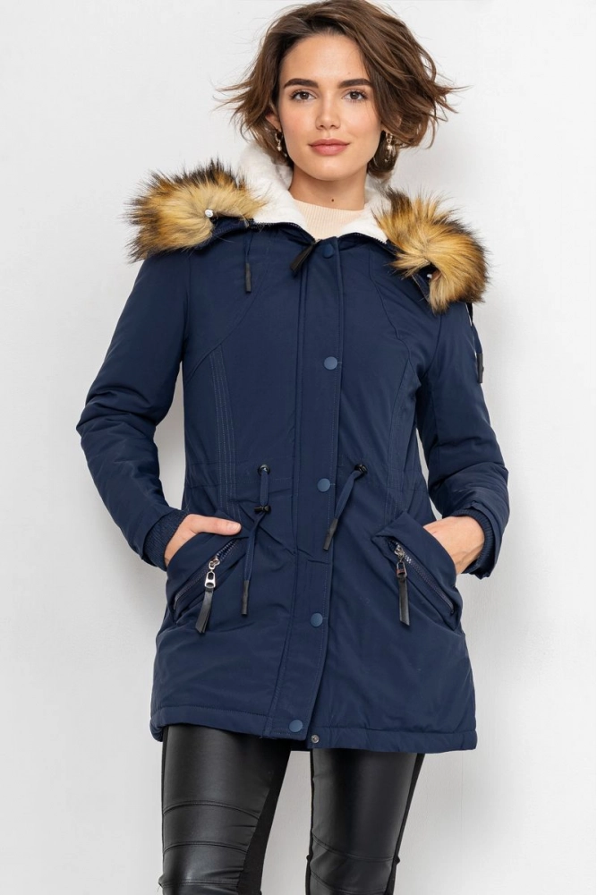 Купити Куртка жіноча, колір темно-синій, 224R19-09 оптом - Фото №1
