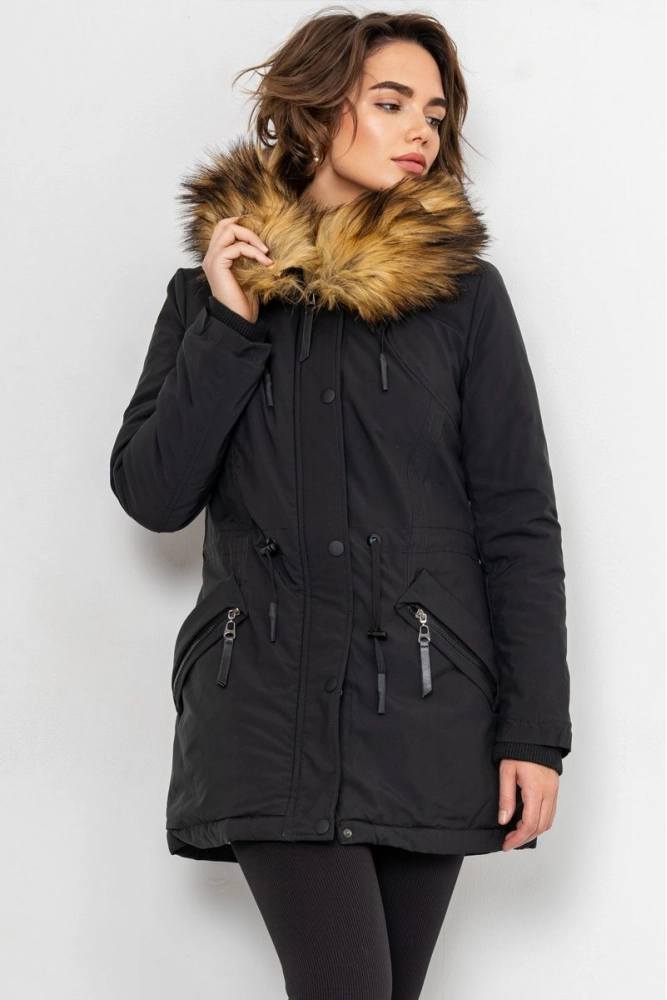 Купити Куртка жіноча, колір чорний, 224R19-09 оптом - Фото №1