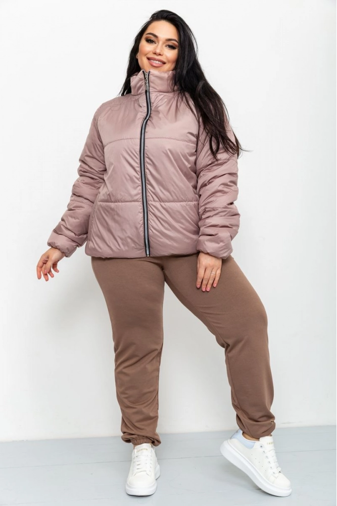 Купити Куртка жіноча зефірка на синтепоні, колір мокко, 129R0451 - Фото №1
