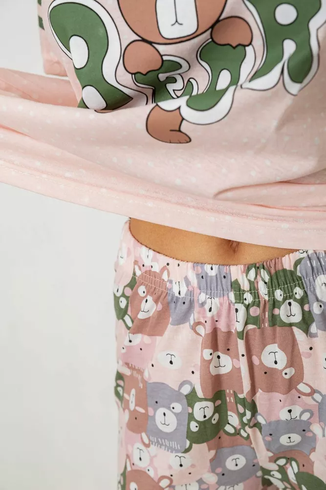 Купить Пижама женские с принтом  -уценка, цвет персиковый, 243R15412-U - Фото №6