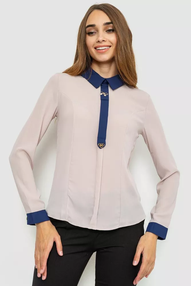 Купити Блуза ошатна, колір бежевий, 186R101 оптом - Фото №1