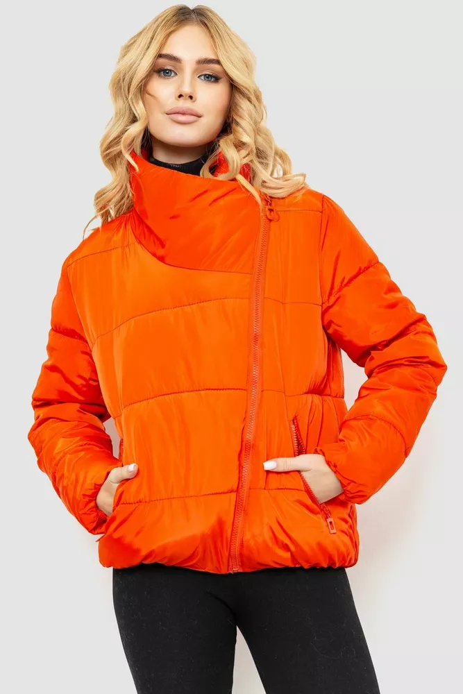 Купити Куртка жіноча демісезонна, колір помаранчевий, 235R8805-1 - Фото №1