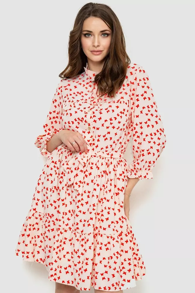 Купити Сукня софт, колір молочно-червоний, 230R001-7 - Фото №1