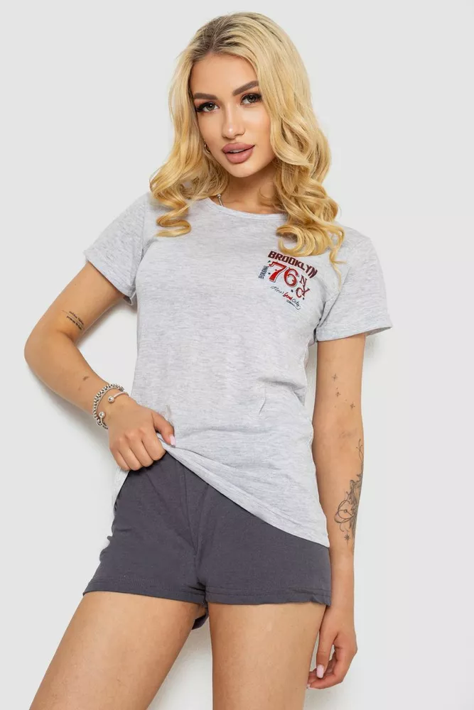 Купити Піжама жіноча  -уцінка, колір сірий, 243R50613-U оптом - Фото №3