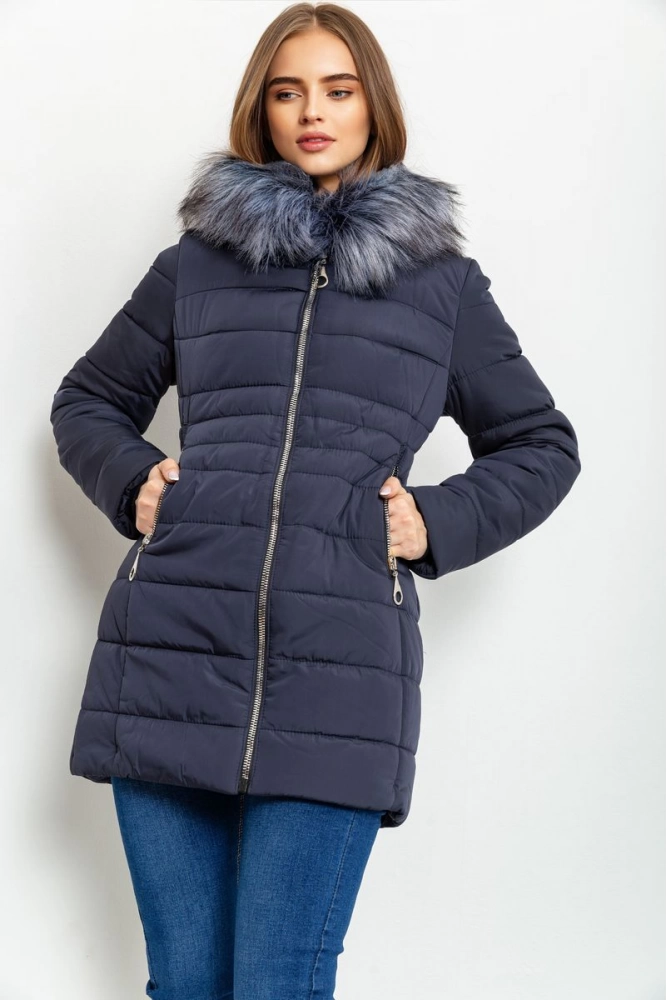 Купити Куртка жіноча зимова, колір темно-синій, 207RBB-2 - Фото №1