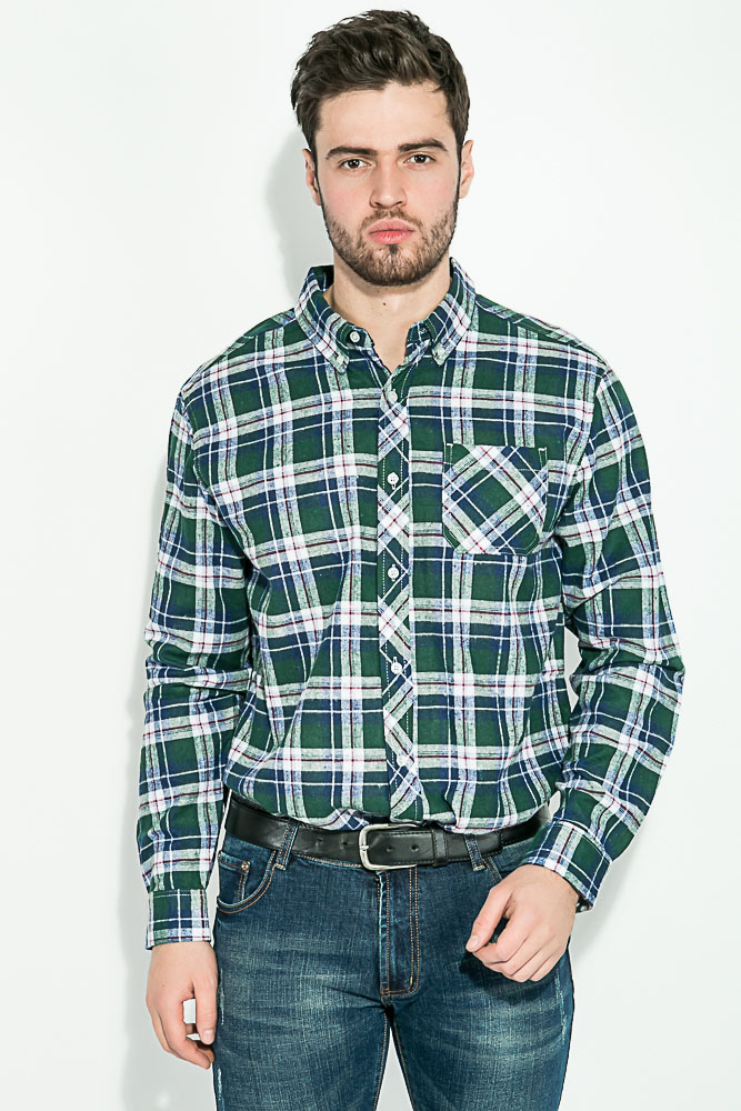 мужская рубашка в клетку