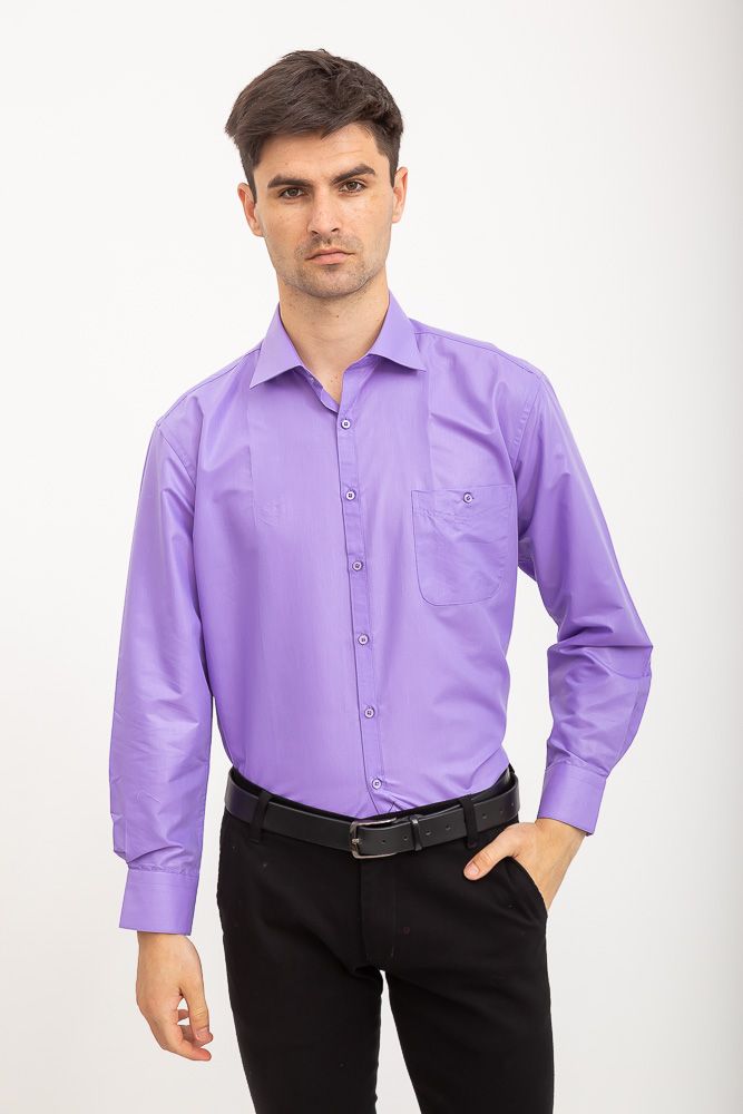 Рубашка мужская 103RMB052 цвет Сиреневый