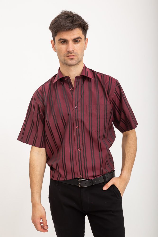 Рубашка Fra №8688-9K цвет Бордово-черный